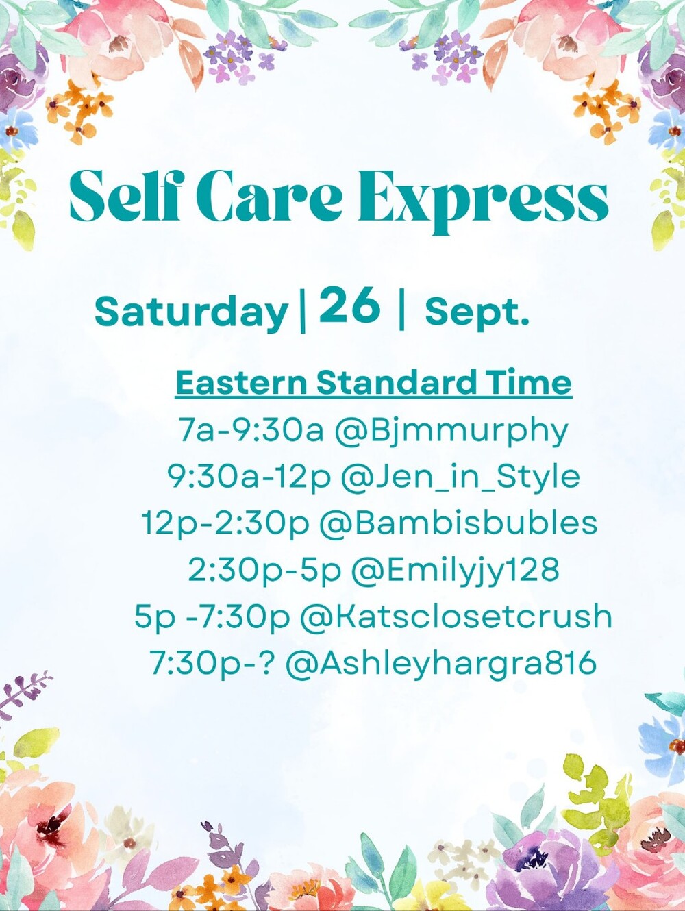9/26 Bambi Is Live 12pm-2:30pm On: Self Care & Share Show Express - Picture 1 of 16